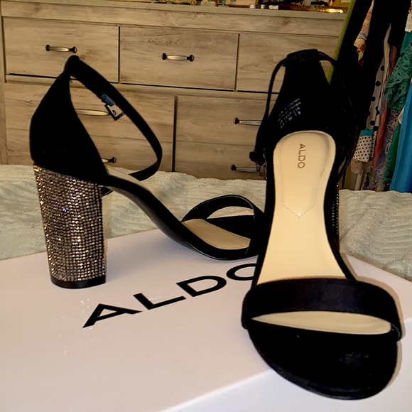 aldo rhinestone block heels - Picture 8 of 9